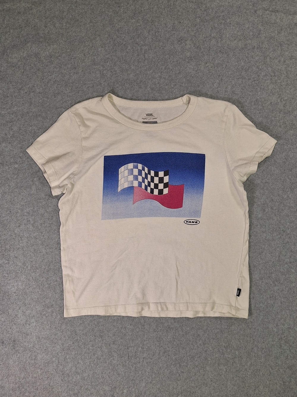 Vans Women's Cream Graphic Tee with Alex Knost/Lee-Ann Curren  Print